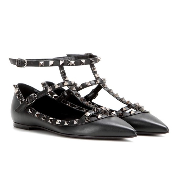 Valentino Shoes - Valentino rockstud black flats